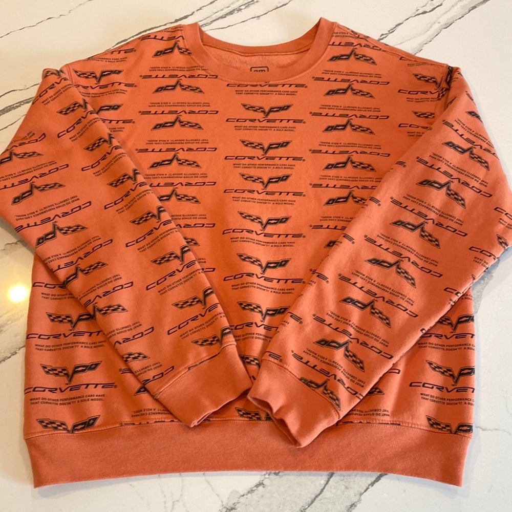 Corvette All Over Print Sweater Sweatshirt Size L